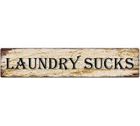 Laundry Sucks Sign Vintage Metal Tin Sign Aluminum Sign Retro Metal Plaque Bar Pub Poster Wall Art Decor Tin Sign 4X16 Inches