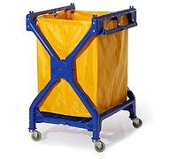 Laundry Trolley, Folding Hand Push Cleaning Cart for Easy Laundry Collection, Ideal for Hotel Linen Service