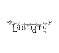 Laundry Wall Decal Laundry Room Sign Quote Laundry Lettering Wall Sticker Bathroom Poster Vinyl Art Decor Sticker Small - 13x43cm