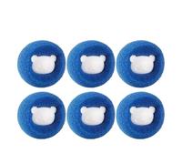 Laundry Washing Balls Machine Filter Cats Hair Remover Pets Lint Trap Reusable Ball Wool Patch Removes From Clothes High-Efficiency Cleaning(Blue 6PCS)