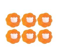 Laundry Washing Balls Machine Filter Cats Hair Remover Pets Lint Trap Reusable Ball Wool Patch Removes From Clothes High-Efficiency Cleaning(Orange 6PCS)