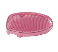 Laundry Washing Board Thick Small Washboard, Portable Laundry Scrub Board for Socks Underwear, Hand Washing Board with Ergonomic Design, Compact PET Scrub Board for Home Travel Use (Red)