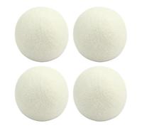 Laundry Wool Dryer Balls 4 PCS Round Wool Dryer Balls, Natural Fabric