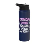 Laundry Worker Squad - We Clean It - We Mean It Stainless Steel Insulated Water Bottle