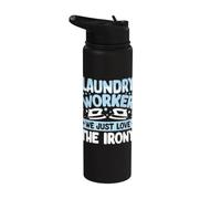 Laundry Worker - We Just Love The Irony Stainless Steel Insulated Water Bottle