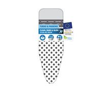 LAUNDRYSpecialist Ironing board cover for steam iron | Size S/M universal up to max. 42x125 cm | MADE IN EU | Ironing board cover for faster ironing | Suitable for all iron types