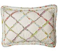 Laura Ashley 100% Cotton, Ultra-Soft Standard Sham with Envelope Closure, Pre-Washed for Extra Comfort, Cream