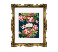 Laura Ashley 11x14 Gold Ornate Textured Hand-Crafted Resin Picture Frame, Wall Mount, Decorative Floral Design Home Décor, Photo Gallery, Art, More (Gold, 11x14 (Matted 8x10))