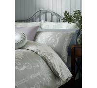 Laura Ashley 2 Pack Pure Cotton Sateen Josette Pillowcases Grey Mix