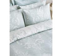 Laura Ashley 2 Pack Pure Cotton Sateen Josette Pillowcases Light Blue