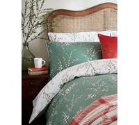 Laura Ashley 2 Pack Pure Cotton Sateen Pussy Willow Pillowcases Green Mix
