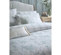 Laura Ashley 2 Pack Pure Cotton Tuileries Pillowcases Light Blue Mix