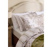 Laura Ashley 2 Pack Pure Cotton Tuileries Pillowcases Oatmeal Mix