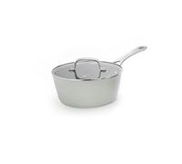 Laura Ashley Forged Aluminium Non-stick Saucepan With Glass Lid 20Cm - Sage Leaf, Green