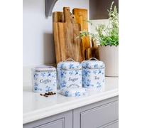 Laura Ashley 3 Canister Set, China Rose Blue