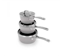 Laura Ashley 3 Pcs Saucepan Sets Non Stick with Lids (16/18/20cm) - Forged Aluminum, PFOA-Free, Easy to Clean and Multi-Hob & Induction Compatible - 10-Year Guarantee Pots and Pans Sets Non Stick