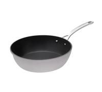 Laura Ashley 30cm Induction Wok Non Stick - Stylish BPA, PFOA-Free Forged Aluminium Deep Frying Pan - Easy to Wash & Oven Safe Wok Pan - 10 Years Guarantee - Multi-Hob Compatible - Dark Dove Grey