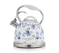 Laura Ashley 3L Stove Top Kettle, Stainless Steel Whistling Kettle In China Rose, Compatible With Induction & All Hobs