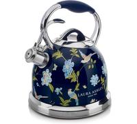 Laura Ashley 3L Stovetop Whistling Kettle Stainless Steel for Gas,Induction Hob