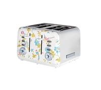 Laura Ashley 4 Slice Toaster Elveden White Silver