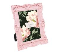 Laura Ashley 4x4 Gold Ornate Textured Hand-Crafted Resin Picture Frame with Easel & Hook for Tabletop & Wall Display, Decorative Floral Design Home Decor, Photo Gallery, Art, More (4x4, Gold)
