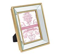 Laura Ashley 4x4 Silver Beveled Mirror Picture Frame, Classic Mirrored Frame with Deep Slanted Angle, Wall-Mountable, Made for Tabletop Display, Photo Gallery and Wall Art, (4x4, Silver)