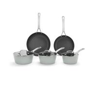 Laura Ashley 5 Pcs Pots and Pans Sets Non Stick - 16/18/20cm Saucepan Sets Non Stick with Lids & 24/28cm Frying Pans - Forged Aluminum, PFOA-Free, Easy to Clean and Multi Hob Compatible Cooking Pots