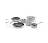 Laura Ashley 7 Pcs Non-Stick Pots and Pans Sets - 16/18/20cm Saucepan Sets Non Stick With Lids, 2 Frying Pans, 30cm Wok & 28cm Casserole Pot with Lid - Forged Aluminum, PFOA-Free Induction Hob Pan Set