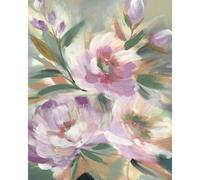 Laura Ashley Abstract Floral Print In A Wood Frame - 40 X 50Cm