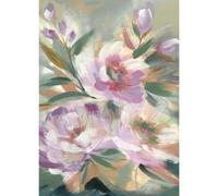Laura Ashley Abstract Floral Print In A Wood Frame - 50 X 70Cm