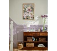 Laura Ashley Abstract Floral Print in a Wood Frame - Wood - 40x50
