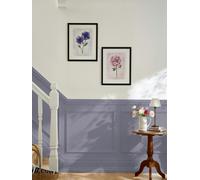 Laura Ashley Anemone Floral Print in a Black Frame - Black - 30x40