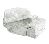 Laura Ashley Annaleigh Tablecloth Jacquard Fabric, Wrinkle Resistant for Dining, Holiday, Party, Wedding or Banquet, Set of 6 Napkins, Sage