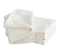 Laura Ashley Annaleigh Tablecloth Jacquard Fabric, Wrinkle Resistant for Dining, Holiday, Party, Wedding or Banquet, Set of 6 Napkins, Ivory