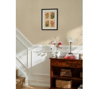 Laura Ashley Antique Flowers Print in a Black Frame - Black - A1