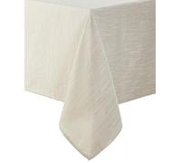 Laura Ashley Arabesque Luxurious Shimmery Fabric Tablecloth for Formal Dining, Holiday, Wedding or Party, 60" x 120", Silver