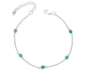 Laura Ashley B5601G Thornage Flowers Station Bracelet Sterling Silver