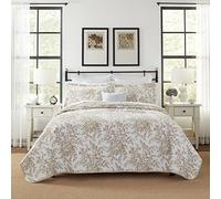 Laura Ashley Bedford Cotton Reversible Quilt, Twin, Mocha by Revman International