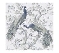 Laura Ashley Belvedere Midnight Peacock Smooth Wallpaper