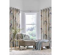 Laura Ashley Belvedere Pure Cotton Eyelet Curtains Duck Egg