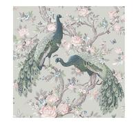 Laura Ashley Belvedere Sage Green Wallpaper | Sage Green Geometric Design | Paste the Wall
