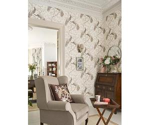 Laura Ashley Belvedere Soft Truffle Wallpaper Beige