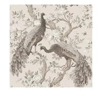 Laura Ashley Belvedere Soft Truffle Peacock Smooth Wallpaper