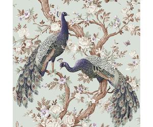 Laura Ashley Belvedere Wallpaper - Duck Egg Blue - 10m