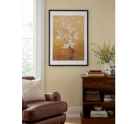 Laura Ashley Blossom in Vase Print in a Black Frame - Black - A2