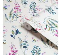 Laura Ashley Botanical Diary Violet Meadowvale Sprigs Smooth Wallpaper