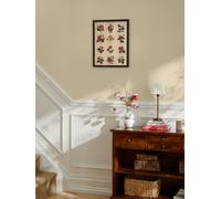 Laura Ashley Botanical Flowers Print in a Black Frame - Black - 70x100