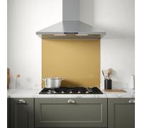 Laura Ashley Brass Self-Adhesive Glass Splashback, (H)750mm (W)900mm (T)6mm