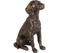 Laura Ashley Bronze Large Sitting Dog Sculpture Laura Ashley Bronze One Size