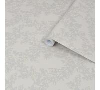 Laura Ashley Burnham Dove Grey Trail Smooth Wallpaper Sample